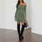 Cynthia | Elegante Off-Shoulder Ribbed Jurk
