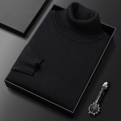 Men's turtleneck – Fine knit with stand-up collar 