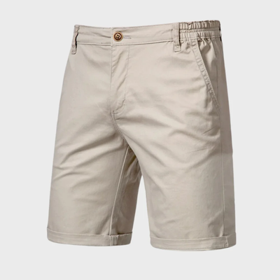 Men's Chino Shorts – Casual Cotton Shorts with Elastic Waist 