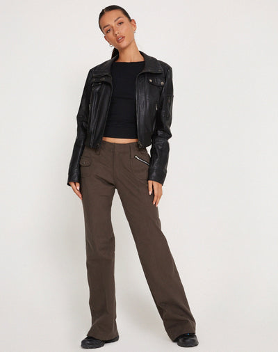 Giordana - Minimalist Halter Top in Timeless Black