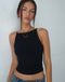 Giordana - Minimalist Halter Top in Timeless Black
