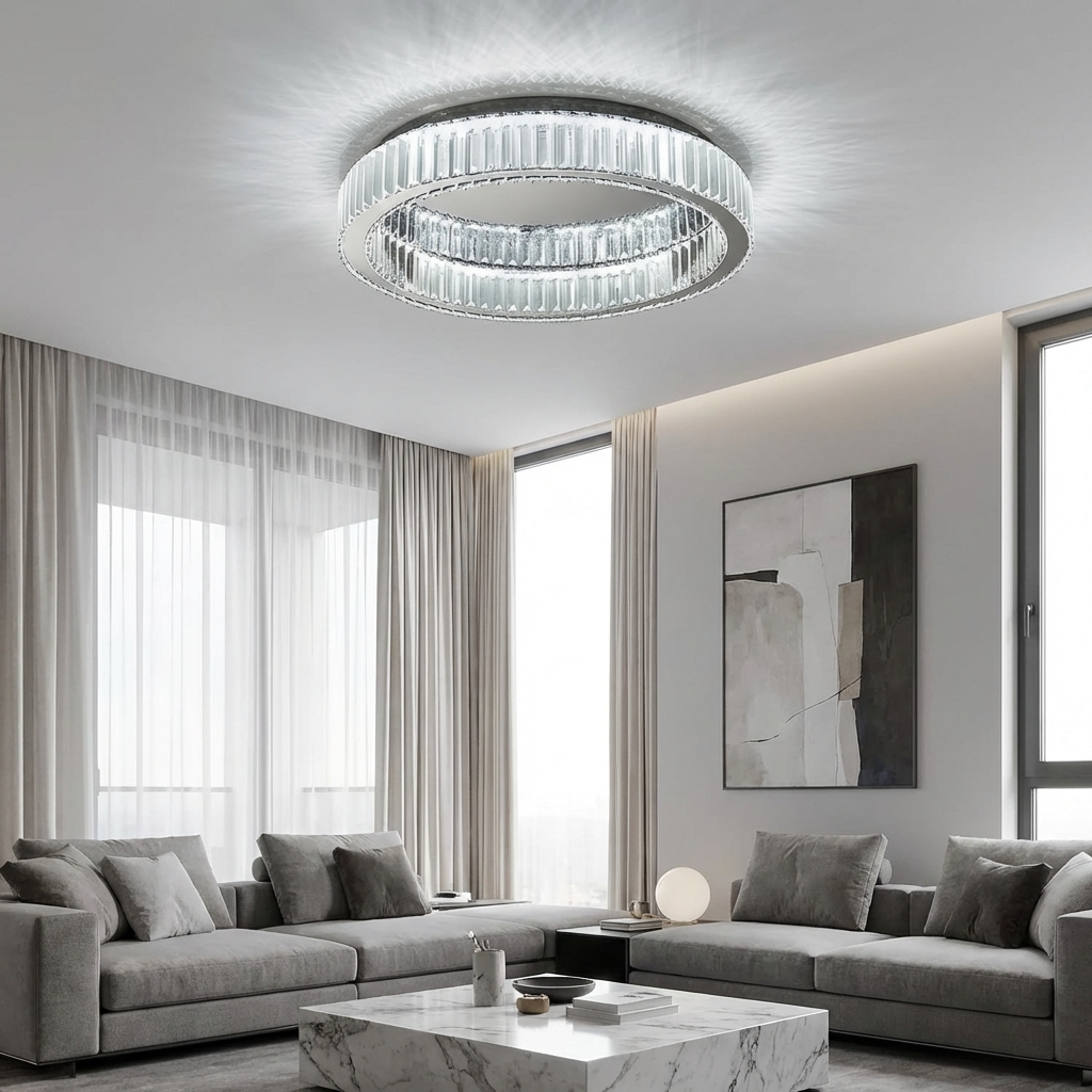 Liorael - Modern Crystal Circle LED Chandelier