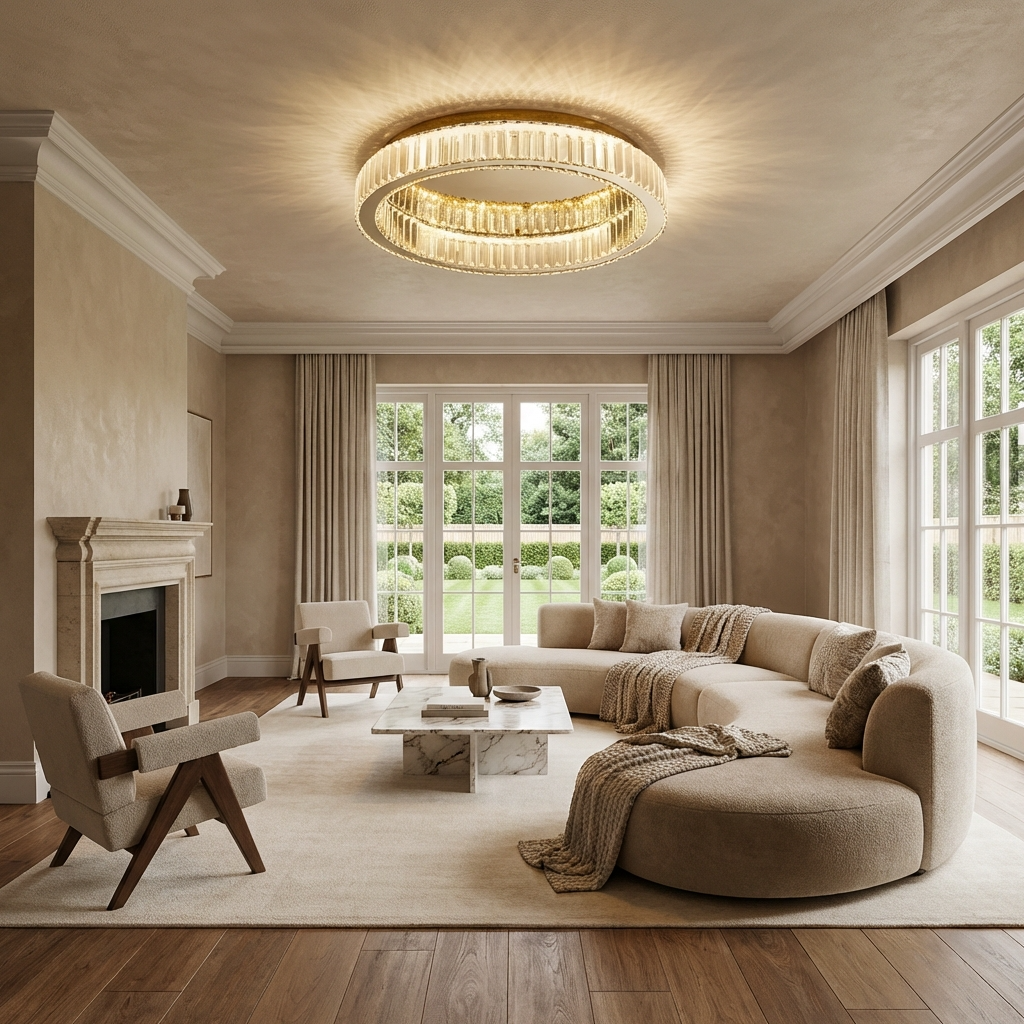 Liorael - Modern Crystal Circle LED Chandelier