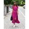 Talia - casual bedrukte jurk met split