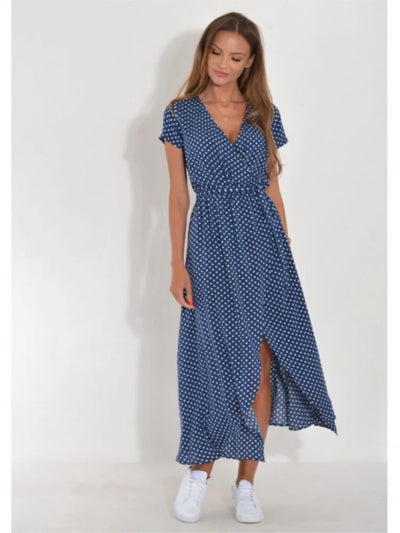Talia - casual bedrukte jurk met split