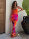 Dayana | Strapless Maxi-Jurk met Kleurrijke Print