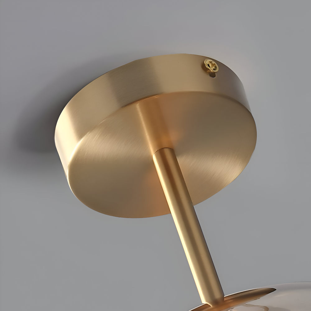 Lumosyn - Modern LED Glass Ceiling Light Black Gold Finish