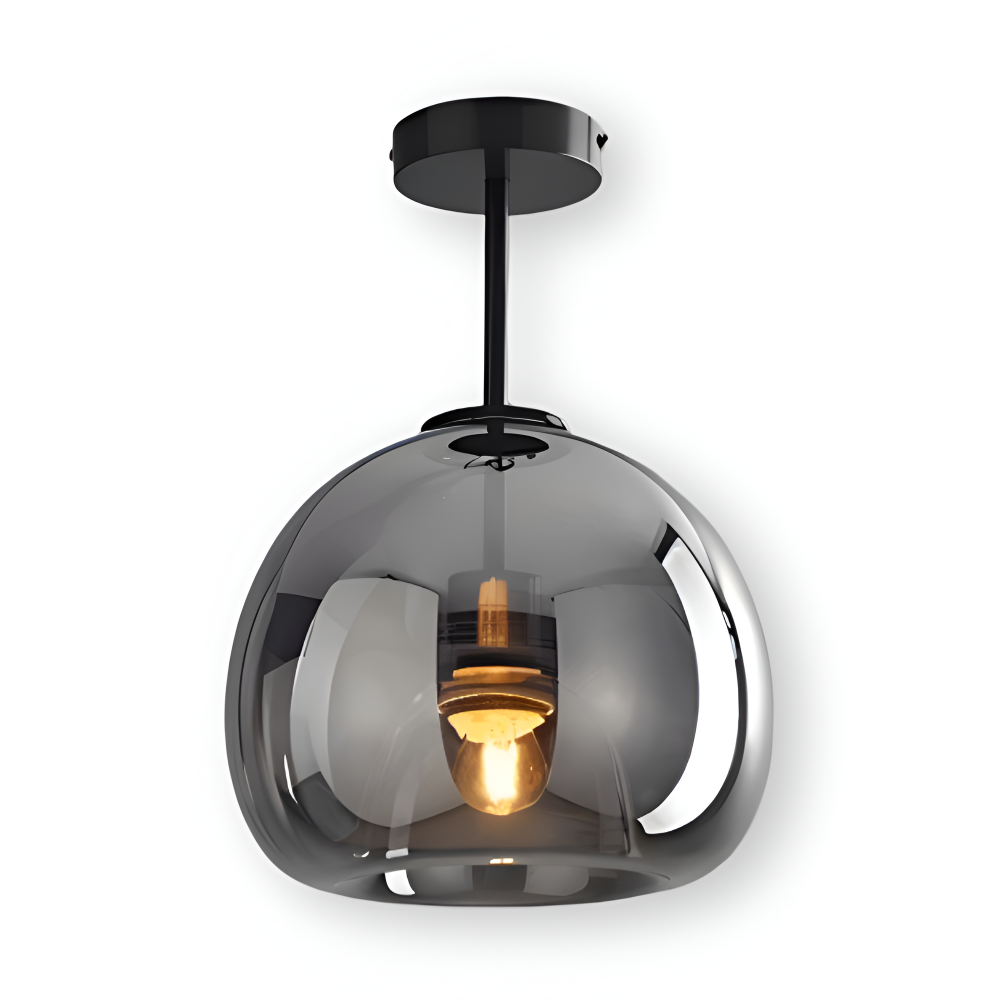Lumosyn - Modern LED Glass Ceiling Light Black Gold Finish