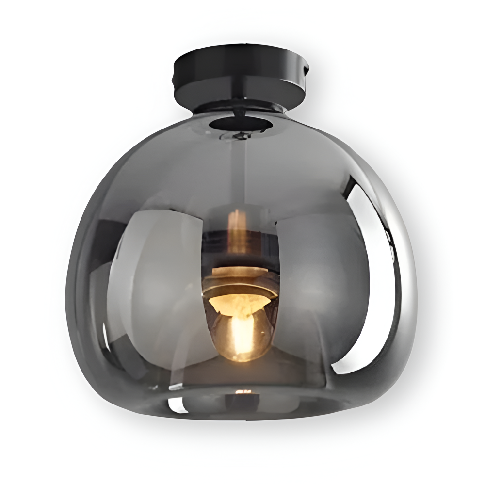Lumosyn - Modern LED Glass Ceiling Light Black Gold Finish