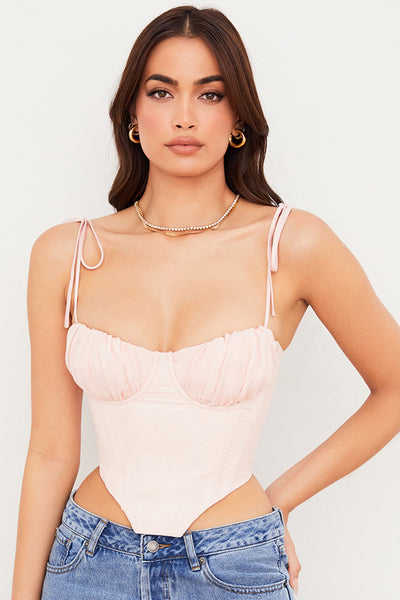 Indira - Delicate Chiffon Corset Top