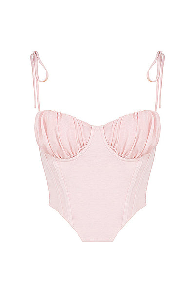 Indira - Delicate Chiffon Corset Top