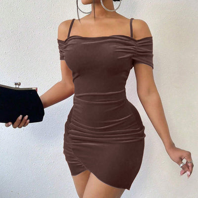 Denise | Verleidelijke Mini Jurk met Off-Shoulder Pasvorm
