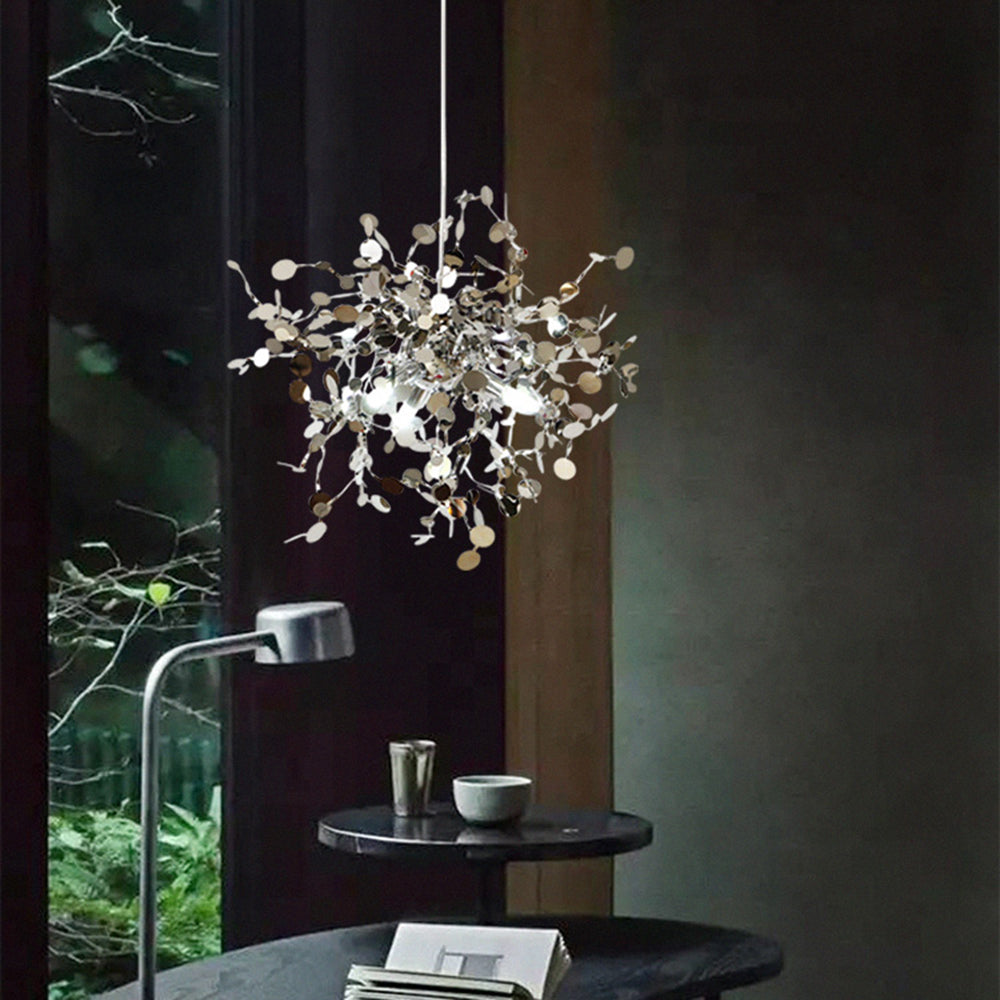 Durelia – Modern LED Chandelier with Gold and Silver Accents
