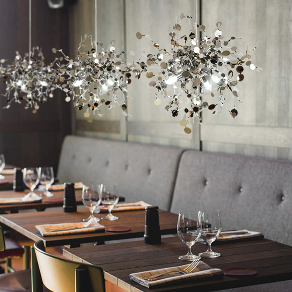 Durelia – Modern LED Chandelier with Gold and Silver Accents