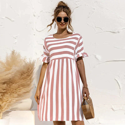 Noella - losse gestreepte casual jurk