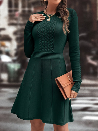 Devorah | Elegante Gebreide Jurk met Lange Mouwen