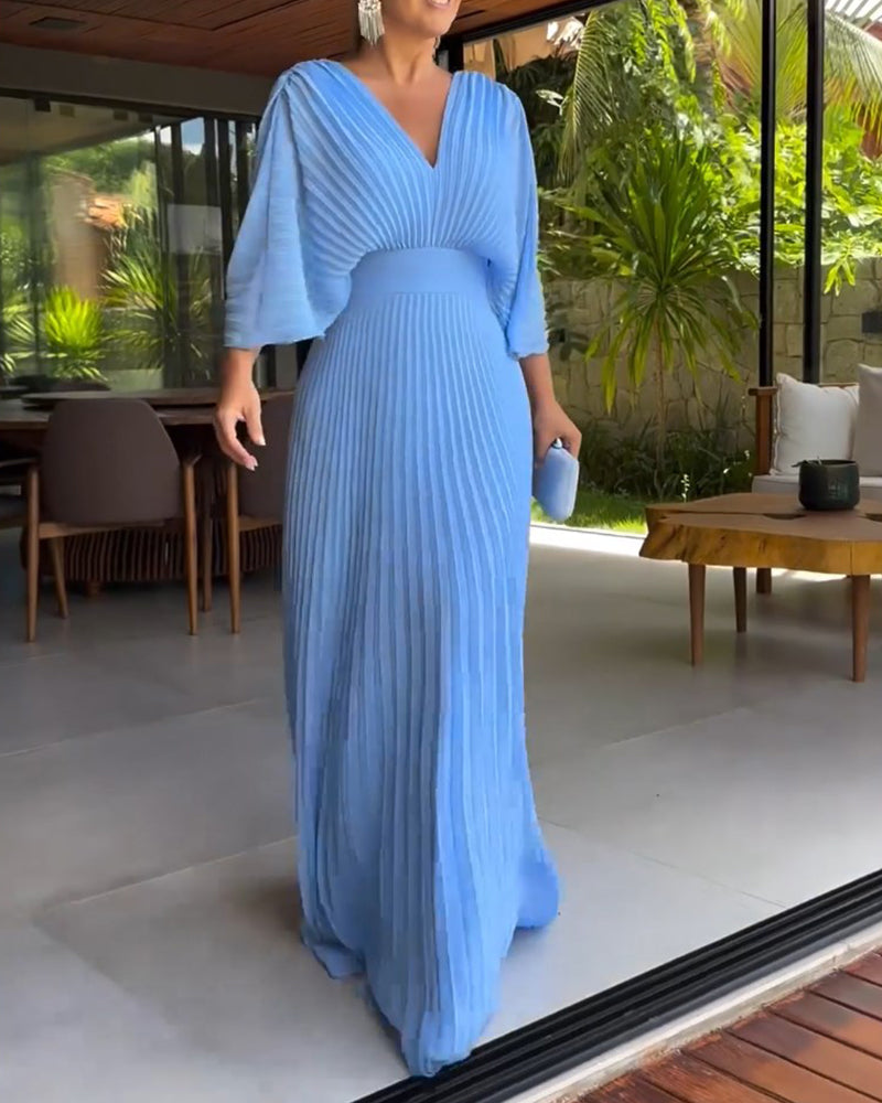 JORDYN | Jurk met geplooide details en een gecentreerde taille
