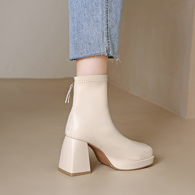 Grazia - Ankle Boots Glamour Platform Elegant Elastic Fabric