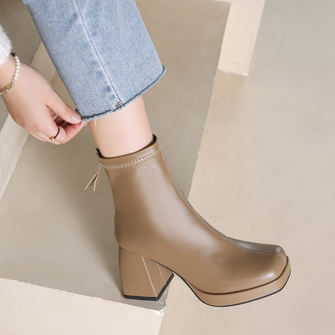 Grazia - Ankle Boots Glamour Platform Elegant Elastic Fabric