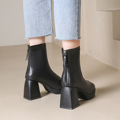 Grazia - Ankle Boots Glamour Platform Elegant Elastic Fabric