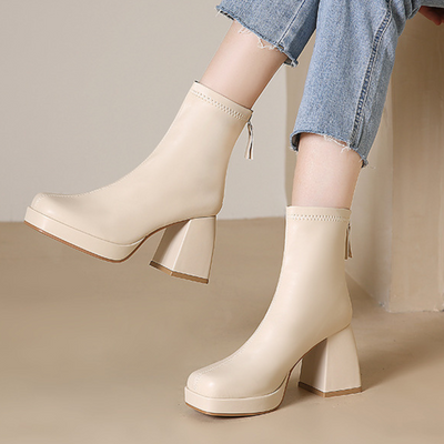 Grazia - Ankle Boots Glamour Platform Elegant Elastic Fabric