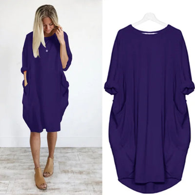 Caraf - Plus Size Maxi Jurk met Zakken