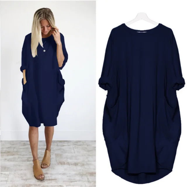Caraf - Plus Size Maxi Jurk met Zakken