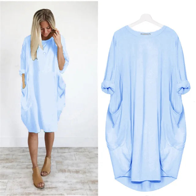 Caraf - Plus Size Maxi Jurk met Zakken