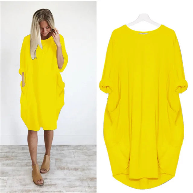 Caraf - Plus Size Maxi Jurk met Zakken