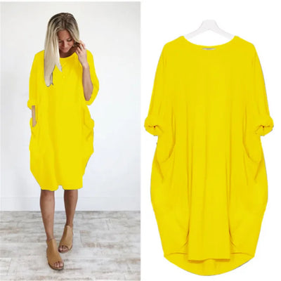 Caraf - Plus Size Maxi Jurk met Zakken