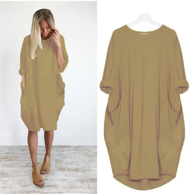 Caraf - Plus Size Maxi Jurk met Zakken