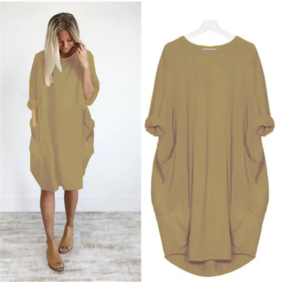 Caraf - Plus Size Maxi Jurk met Zakken