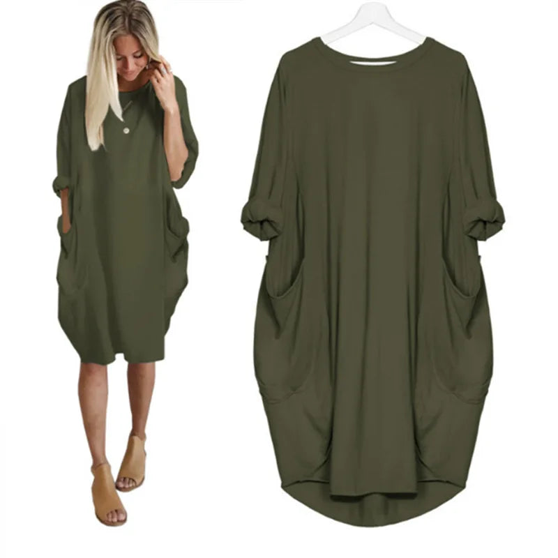 Caraf - Plus Size Maxi Jurk met Zakken