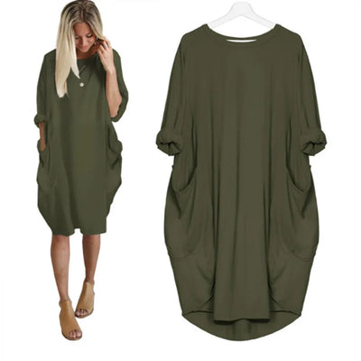 Caraf - Plus Size Maxi Jurk met Zakken