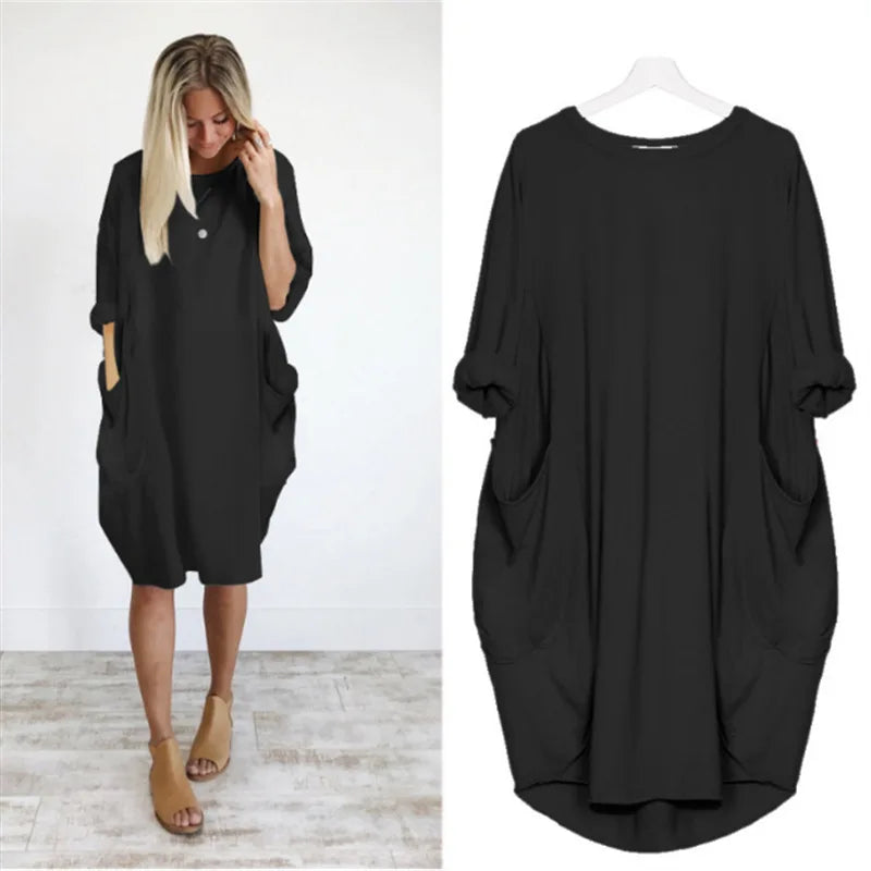 Caraf - Plus Size Maxi Jurk met Zakken