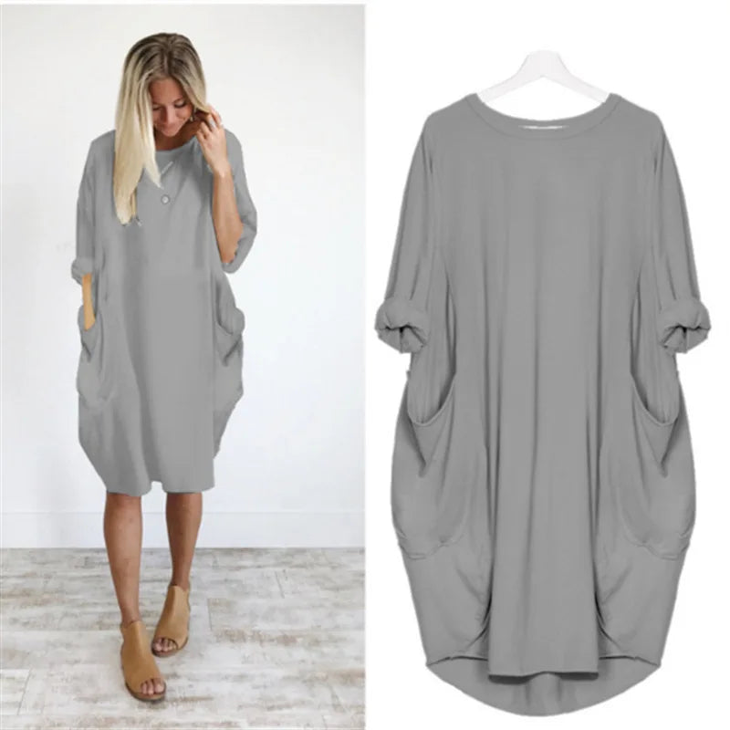 Caraf - Plus Size Maxi Jurk met Zakken