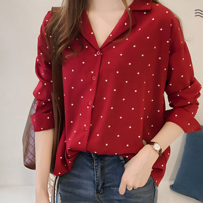 Clivia - Blouse met Stippen