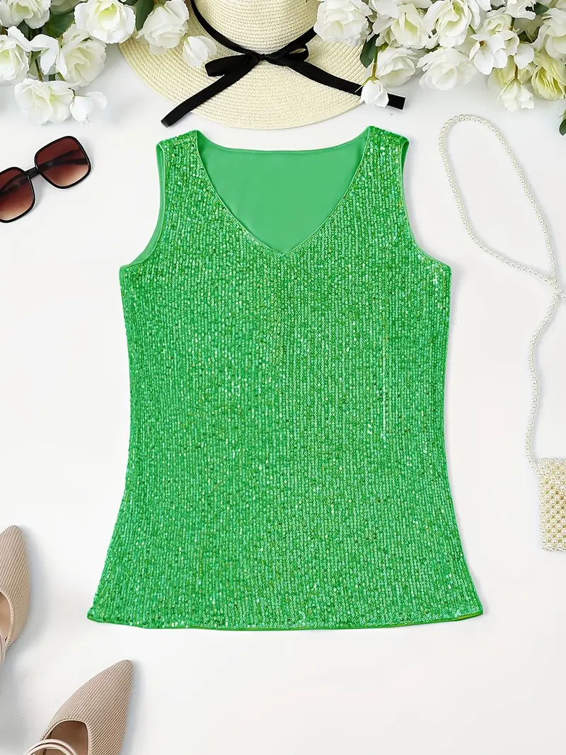 Elisa – Sleeveless Sequin Top