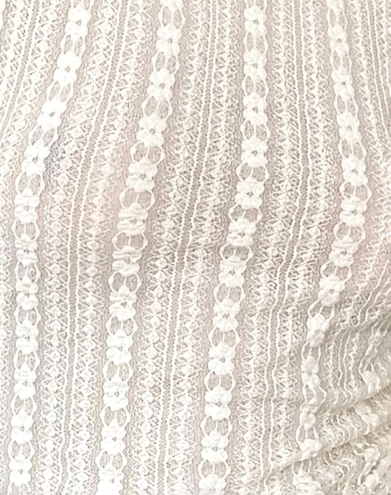 Gionella - Elegant Sleeveless Lace Top with Asymmetrical Hem 