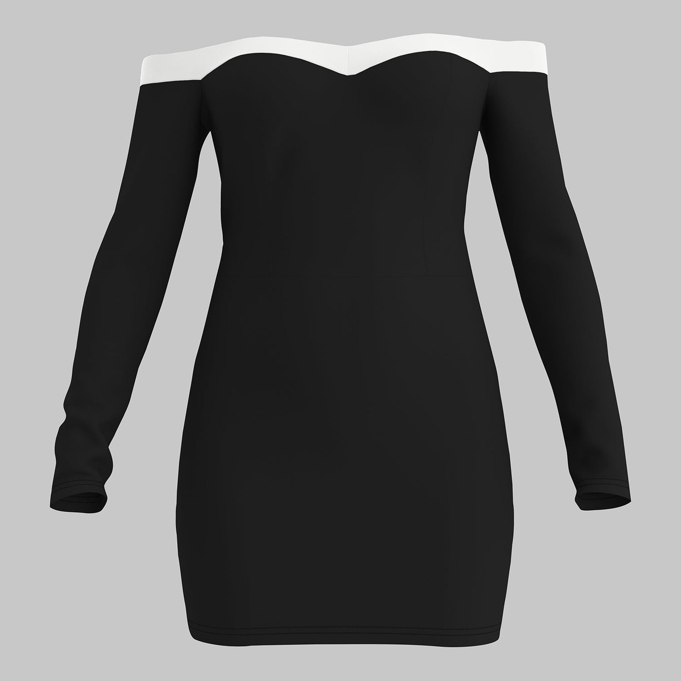 Eden | Stijlvolle Off-Shoulder Jurk met Lange Mouwen
