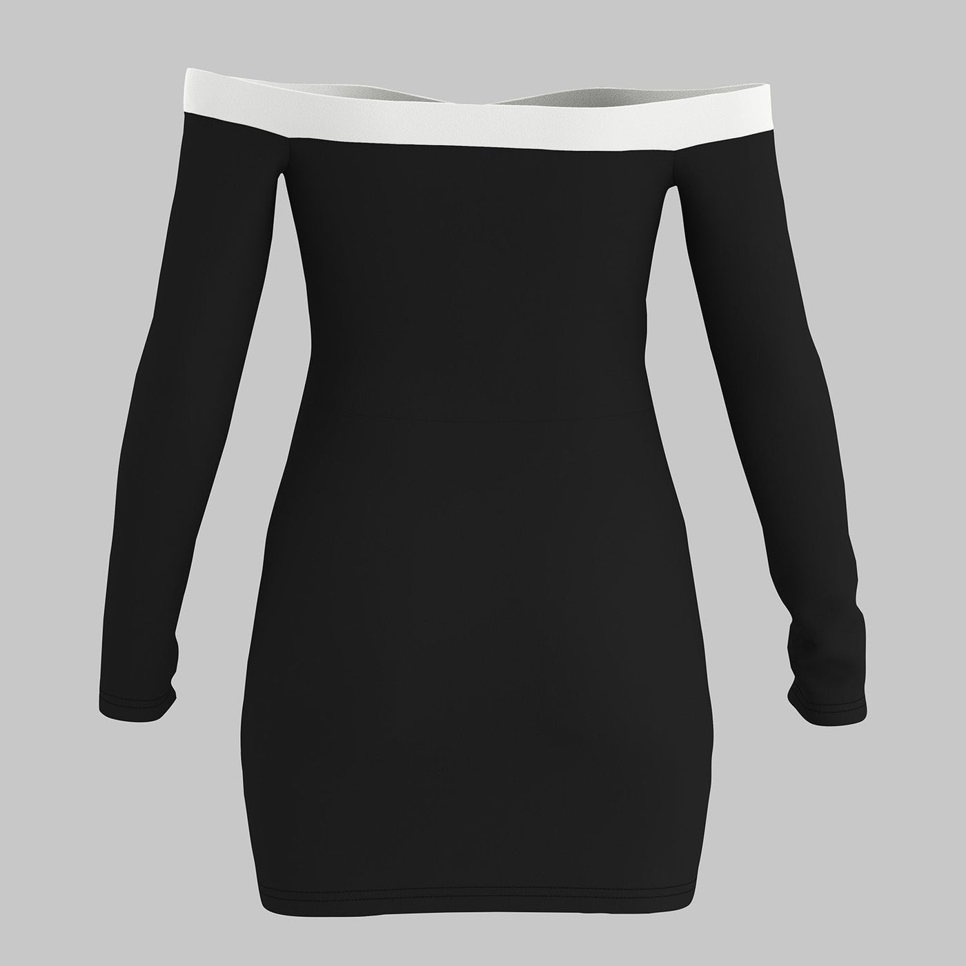 Eden | Stijlvolle Off-Shoulder Jurk met Lange Mouwen