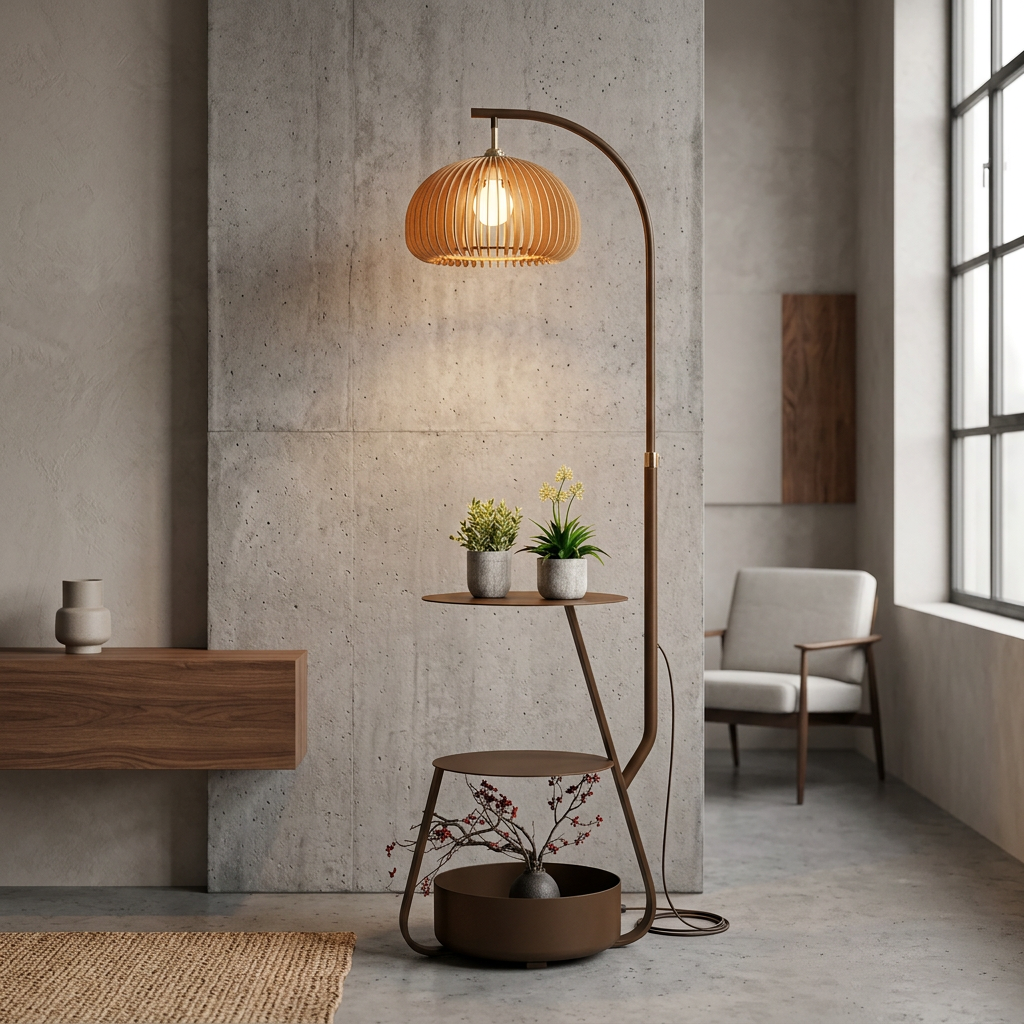 Elarionn - Industrial Bronze Tiered Plant Stand Light