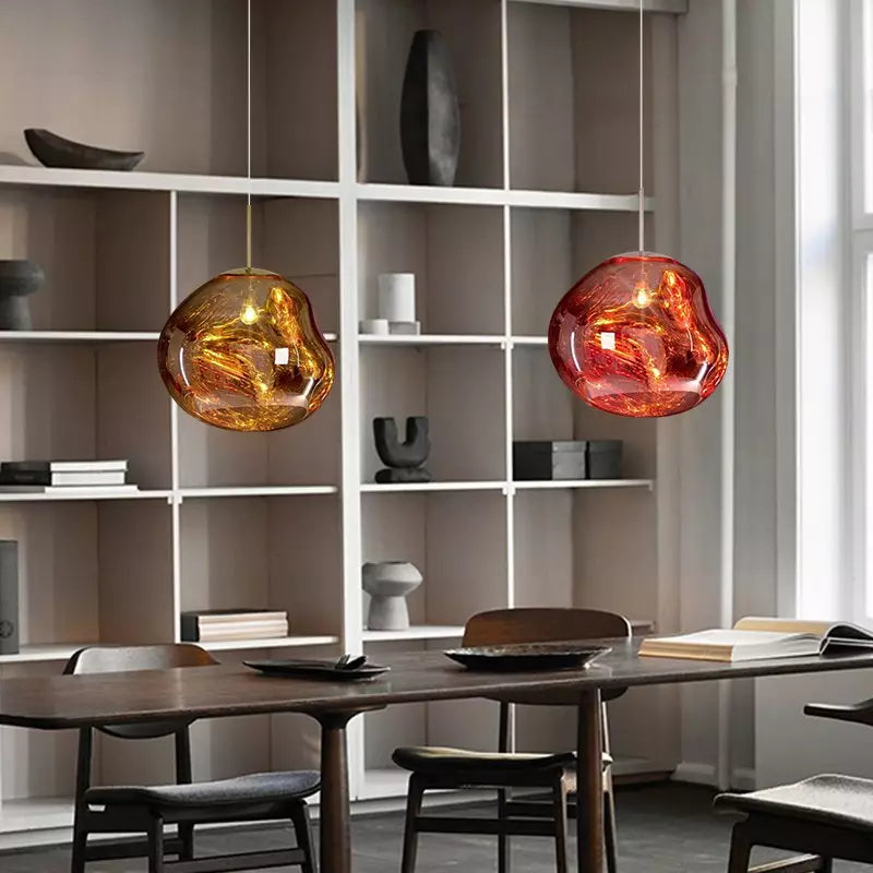 Lordia - Molten Lava Irregular Glass Pendant Light