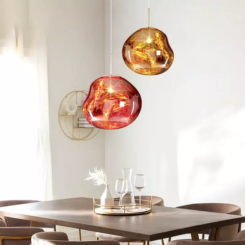 Lordia - Molten Lava Irregular Glass Pendant Light