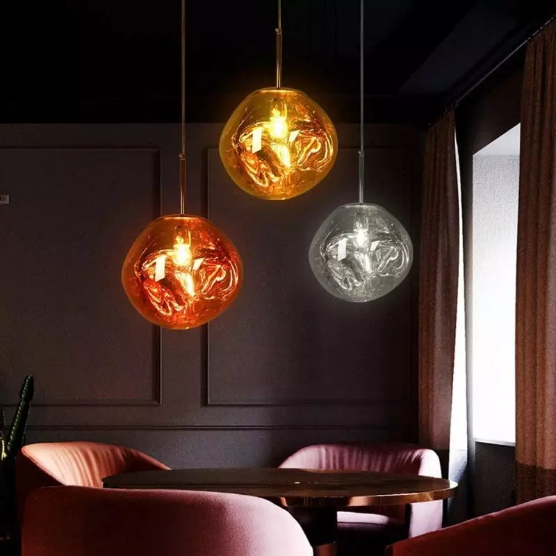 Lordia - Molten Lava Irregular Glass Pendant Light