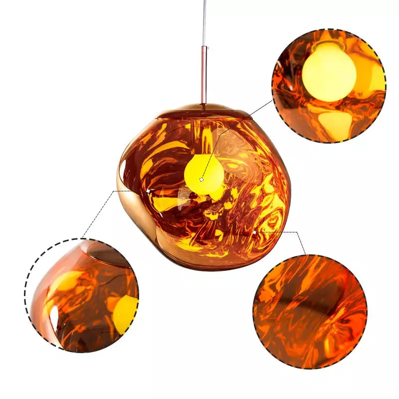 Lordia - Molten Lava Irregular Glass Pendant Light