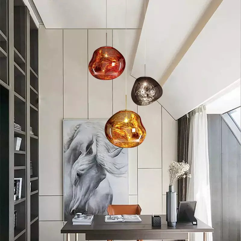 Lordia - Molten Lava Irregular Glass Pendant Light