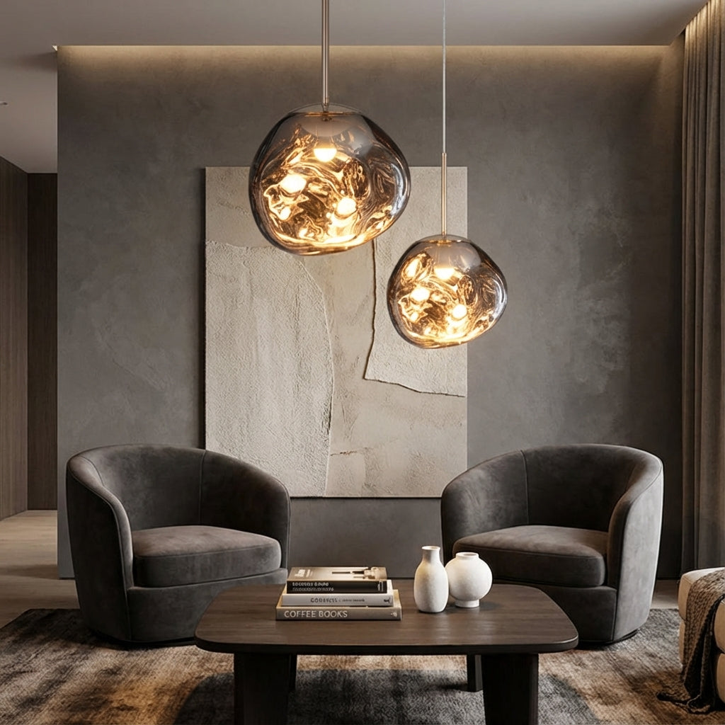 Lordia - Molten Lava Irregular Glass Pendant Light
