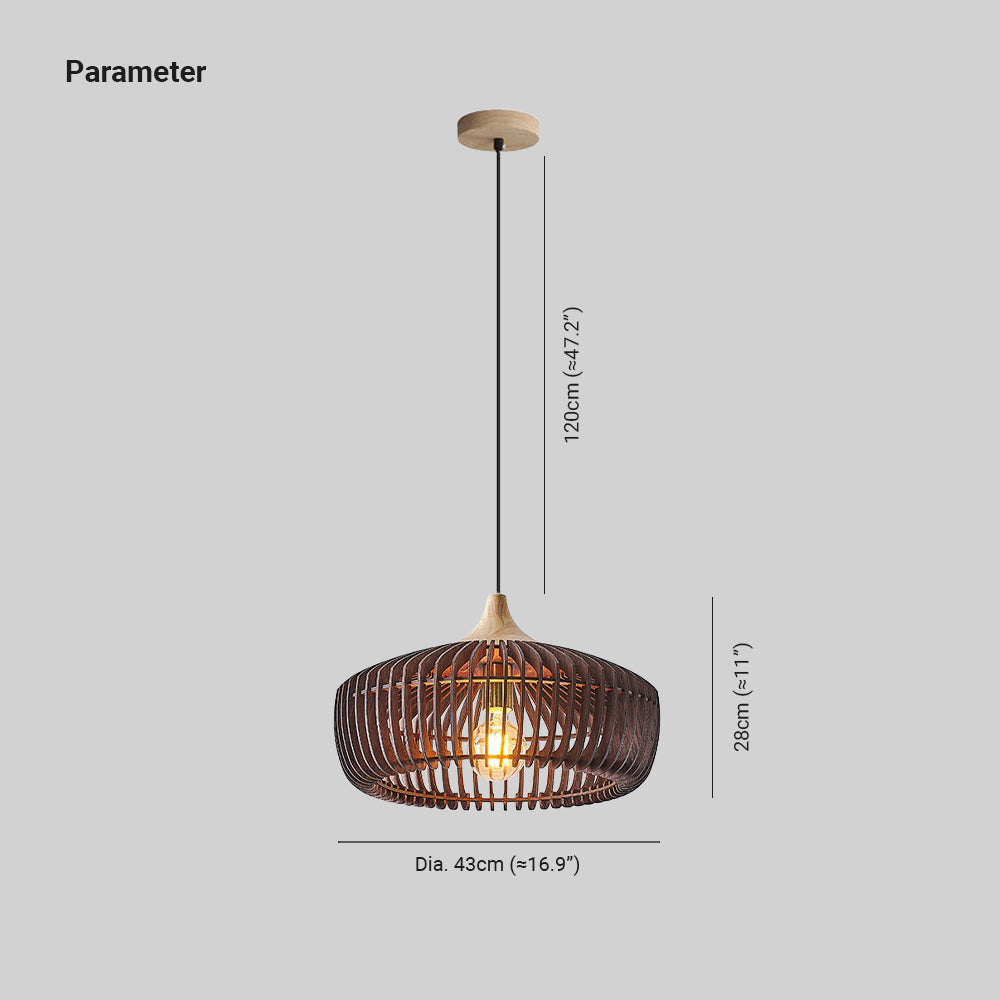 Rionda - Wood Nordic Japanese Pendant Light