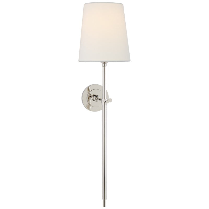 Belarion - Brass Fabric Tapered Shade Wall Sconce